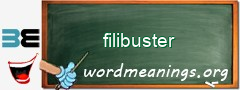 WordMeaning blackboard for filibuster